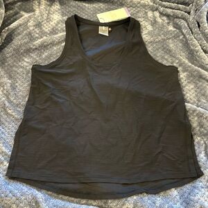 NWT Calia Carrie Underwood Scoop Tank Top SzS pure black with horizonal stripes